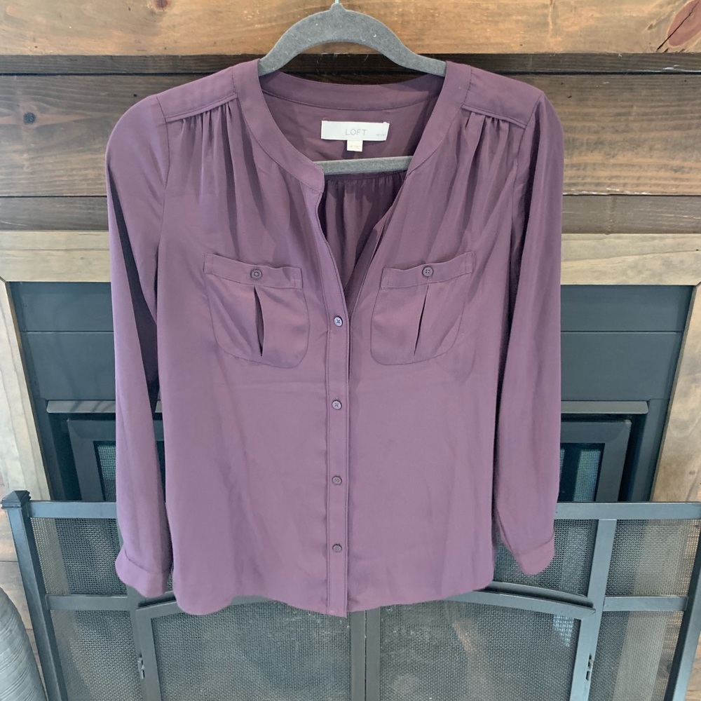 Plum loft blouse